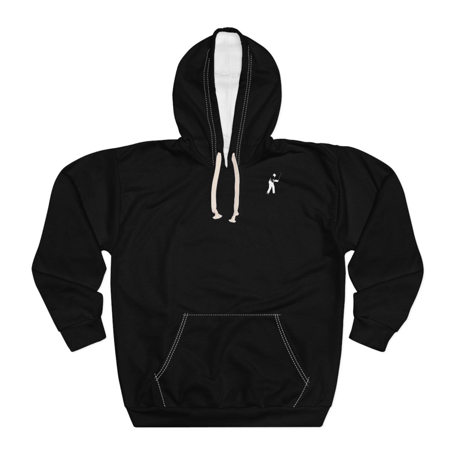 White on Black Unisex Pullover Hoodie